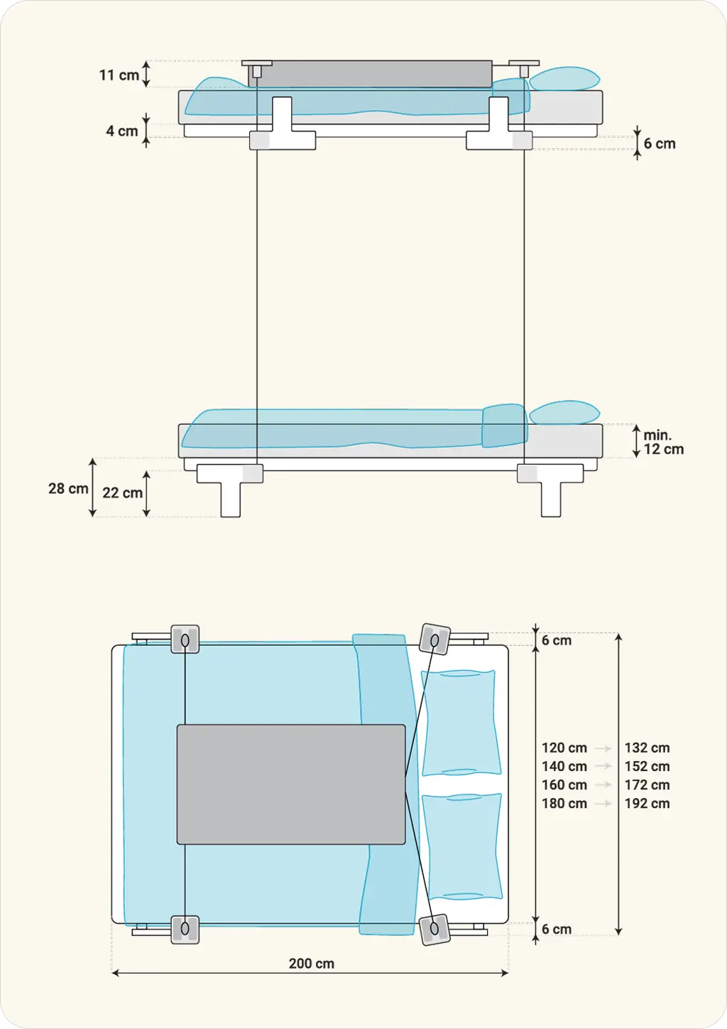 Levitas bed technical-sketch