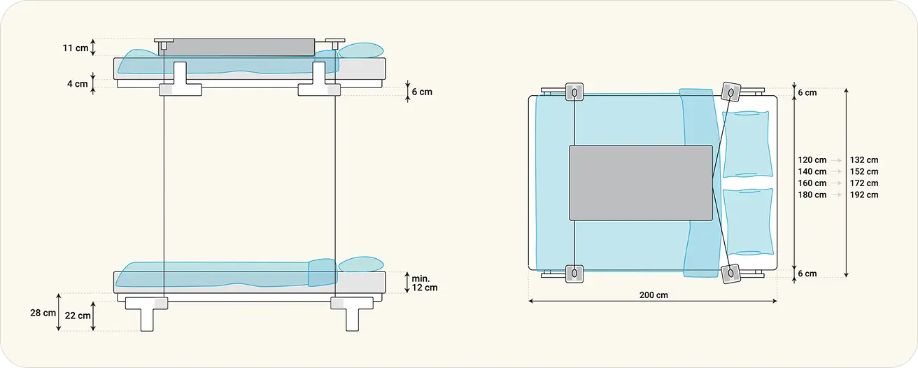 Levitas bed technical-sketch
